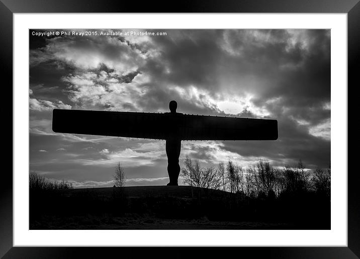  The Angel of the North Framed Mounted Print by Phil Reay