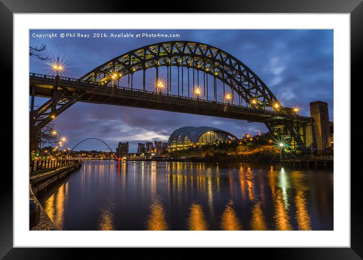 River Tyne Framed Mounted Print by Phil Reay
