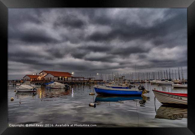 Stormy skies on the Mar Menor Framed Print by Phil Reay