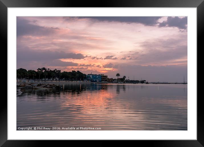 Sunrise over the Mar Menor Framed Mounted Print by Phil Reay