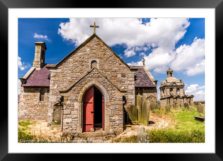St Andrews church, Kiln Pit Hill  Framed Mounted Print by Phil Reay