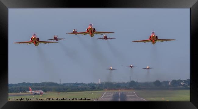 The Red Arrows Framed Print by Phil Reay