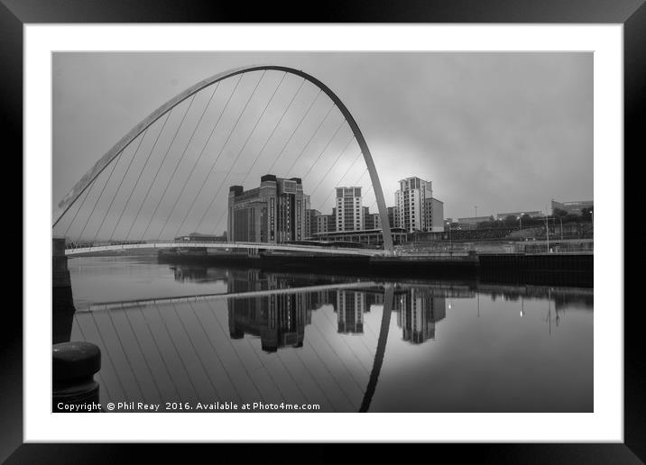 Foggy morning on the Tyne Framed Mounted Print by Phil Reay