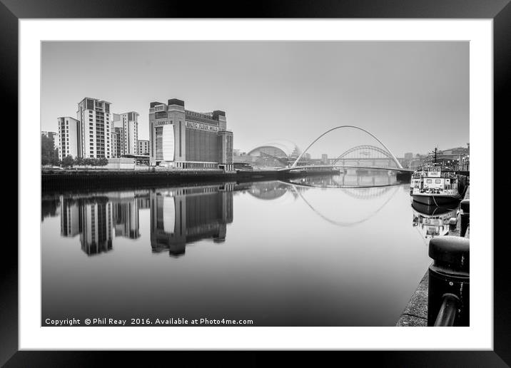 Fog on the Tyne Framed Mounted Print by Phil Reay