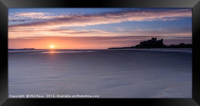 A deserted Bamburgh beach Framed Print by Phil Reay