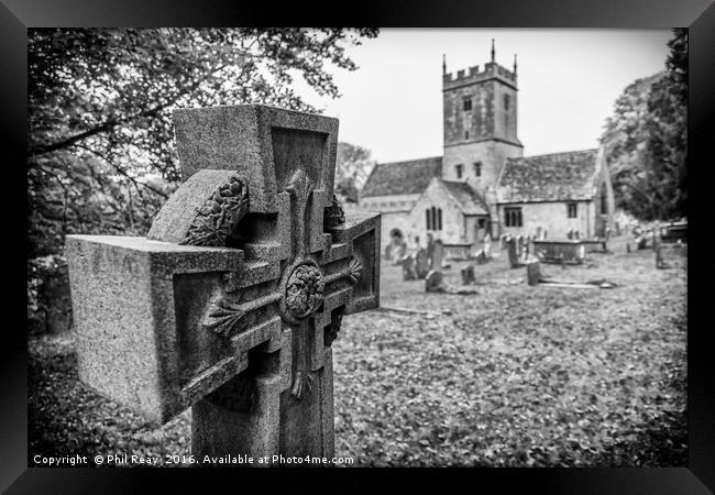 St Eadburgha`s church & graveyard  Framed Print by Phil Reay