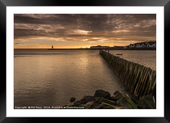 Mouth of the River Tyne Framed Mounted Print by Phil Reay