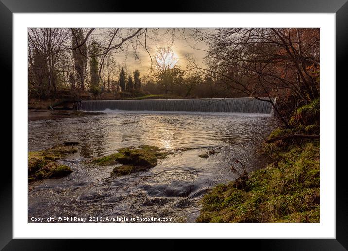 Guyzance Falls, Northumberland Framed Mounted Print by Phil Reay