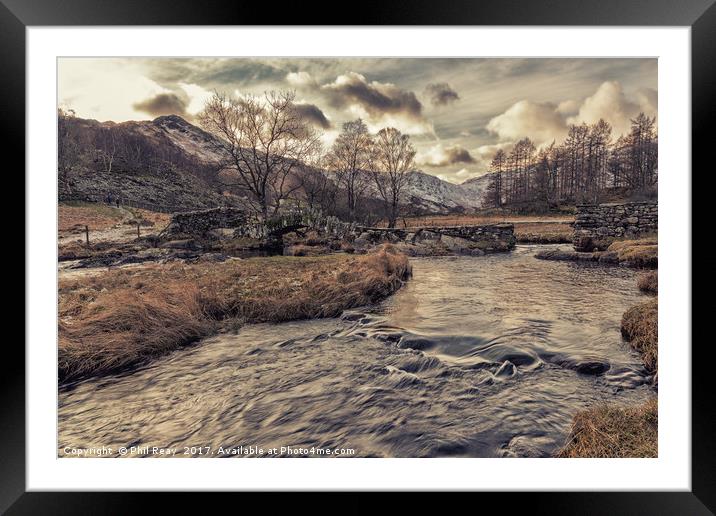 Slaters bridge, Cumbria Framed Mounted Print by Phil Reay