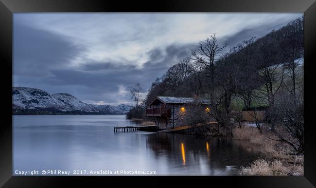 The Boat House, Ullswater.  Framed Print by Phil Reay