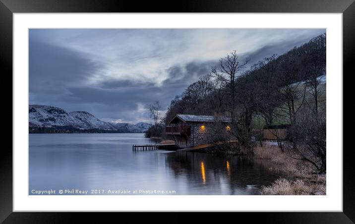 The Boat House, Ullswater.  Framed Mounted Print by Phil Reay