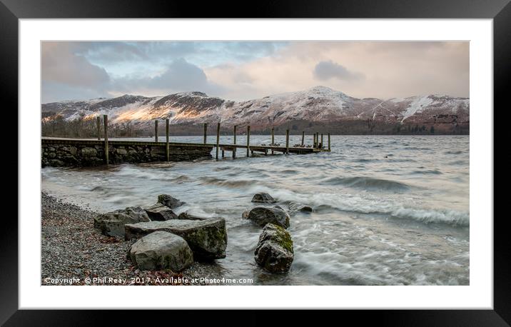 Ashness Jetty, Derwentwater Framed Mounted Print by Phil Reay