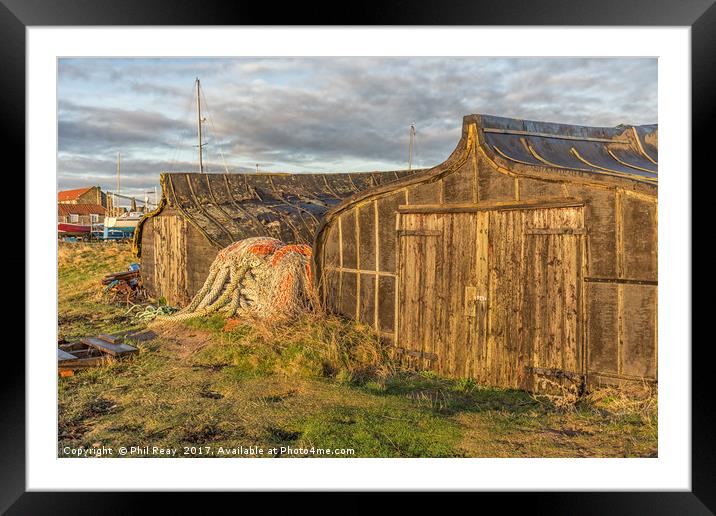 The Boat sheds Framed Mounted Print by Phil Reay