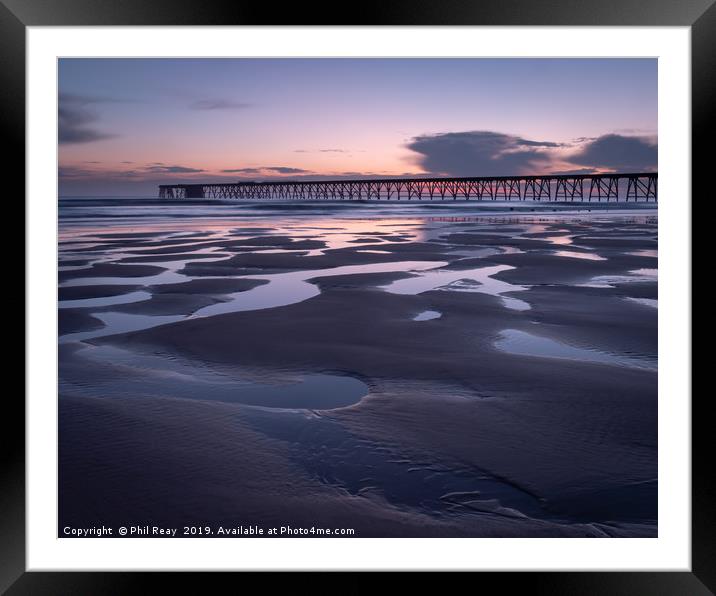 Sunrise at Steetley Pier Framed Mounted Print by Phil Reay