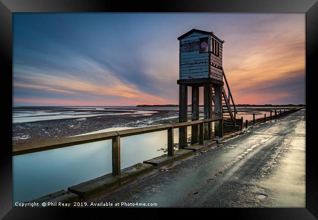 The refuge hut at sunrise Framed Print by Phil Reay