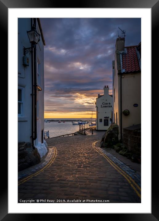 Staithes at sunrise Framed Mounted Print by Phil Reay