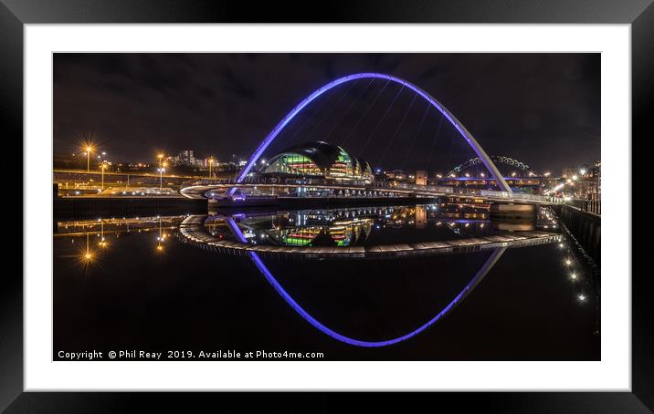 Reflections on the Tyne Framed Mounted Print by Phil Reay