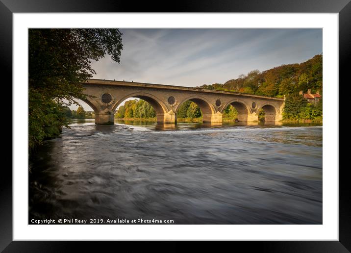 The bridge across the Tweed Framed Mounted Print by Phil Reay