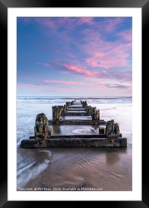 Sunrise at Steetley Beach Framed Mounted Print by Phil Reay