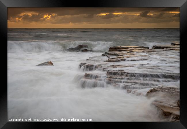 The Power of the Sea Framed Print by Phil Reay