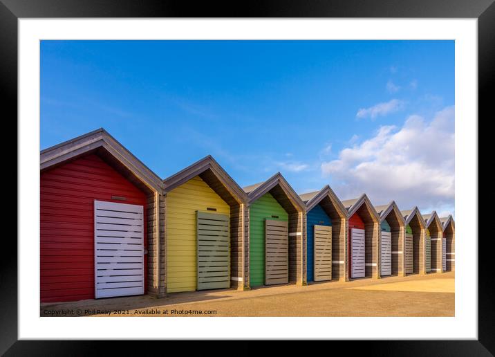Beach Huts Framed Mounted Print by Phil Reay