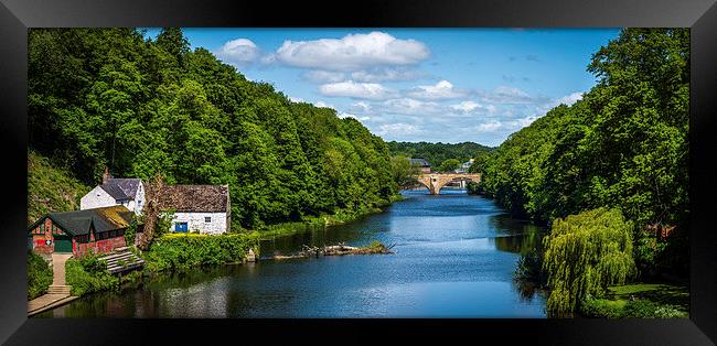 River Wear, Durham Panorama Framed Print by Tony Emery