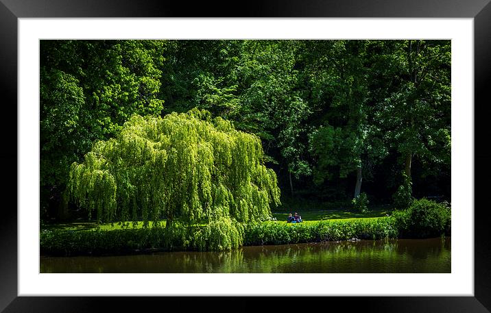  The Riverside Couple Framed Mounted Print by Tony Emery