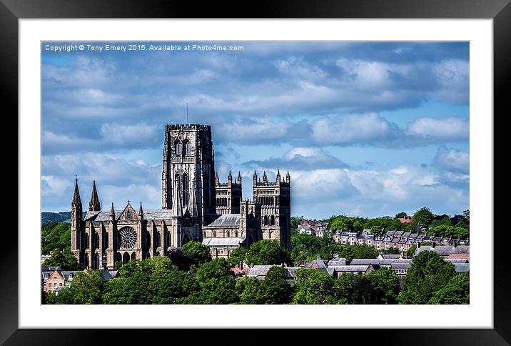  Durham Cathedral Framed Mounted Print by Tony Emery