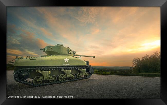 Normandy D day tank. Framed Print by John Allsop