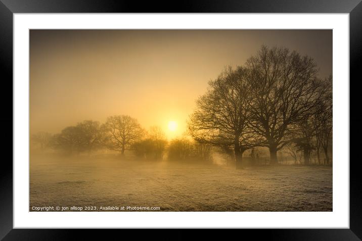 Early morning sunrise Framed Mounted Print by John Allsop