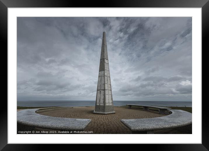 First infantry memorial, Normandy. Framed Mounted Print by John Allsop