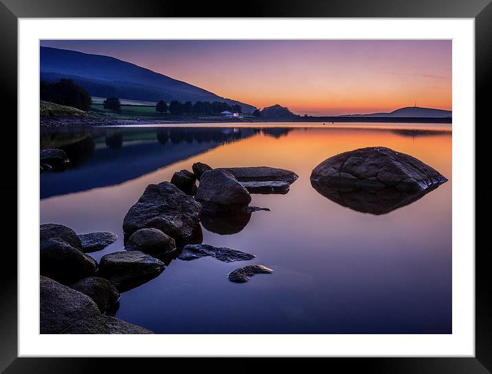  Dove Stone Sunset Framed Mounted Print by David Schofield