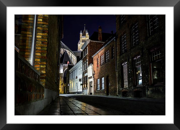  The Belfry Bruges Framed Mounted Print by David Schofield