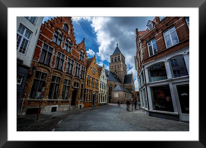  St James, Bruges Framed Mounted Print by David Schofield