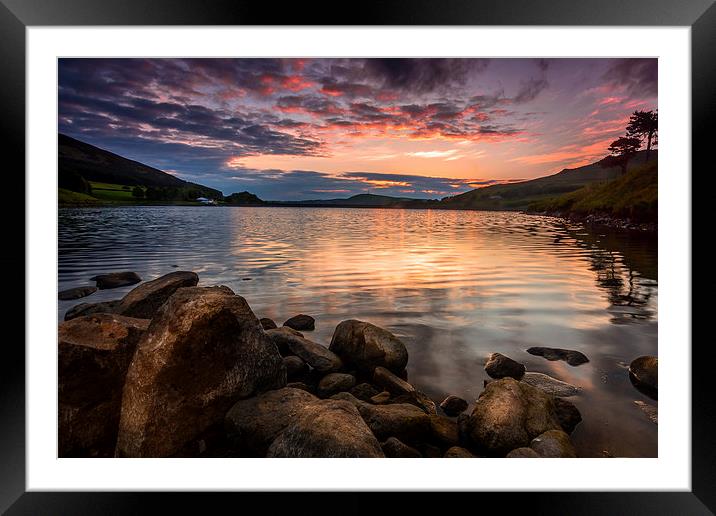  Sunset at Dove Stone Framed Mounted Print by David Schofield