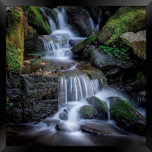  Falls at Hardcastle Crags Framed Print by David Schofield