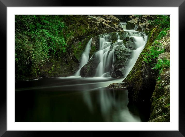  Beezley Falls, Ingleton, North Yorkshire Framed Mounted Print by David Schofield