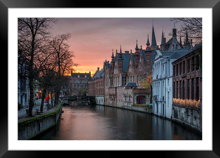  Canals of Brugge Framed Mounted Print by David Schofield