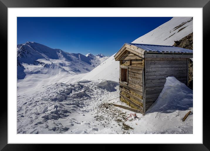 Mountain Shack Framed Mounted Print by David Schofield