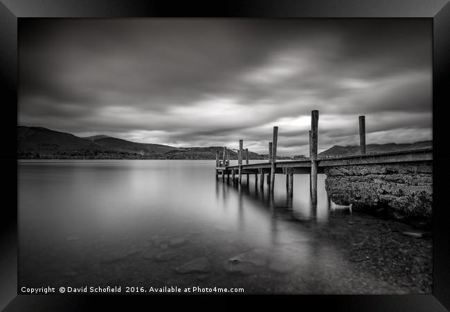 Ashness Jetty, Derwent Water, The Lake District Framed Print by David Schofield