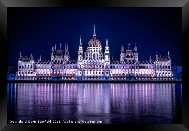 Hungarian Parliament Building Budapest Framed Print by David Schofield