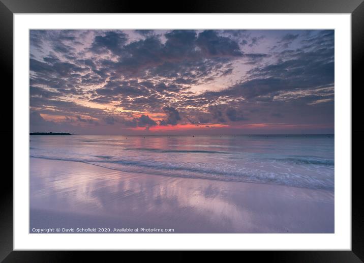 Sunrise Riviera Maya Framed Mounted Print by David Schofield