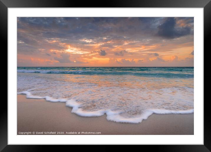 Sunrise over the Riviera Maya Framed Mounted Print by David Schofield