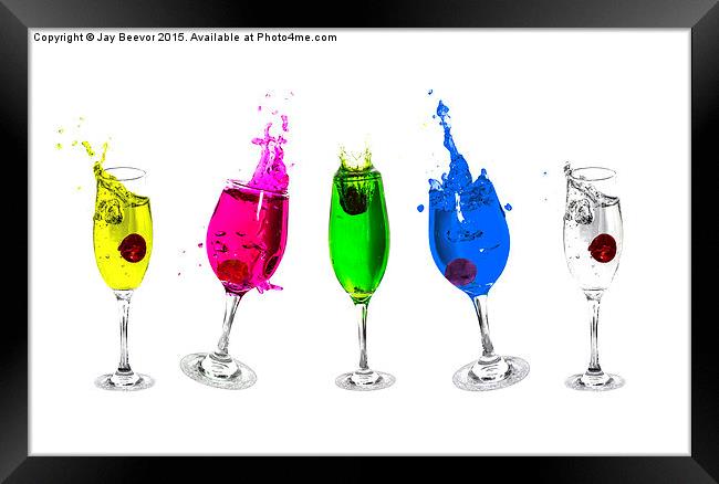   Colour Water Splash Framed Print by Jay Beevor