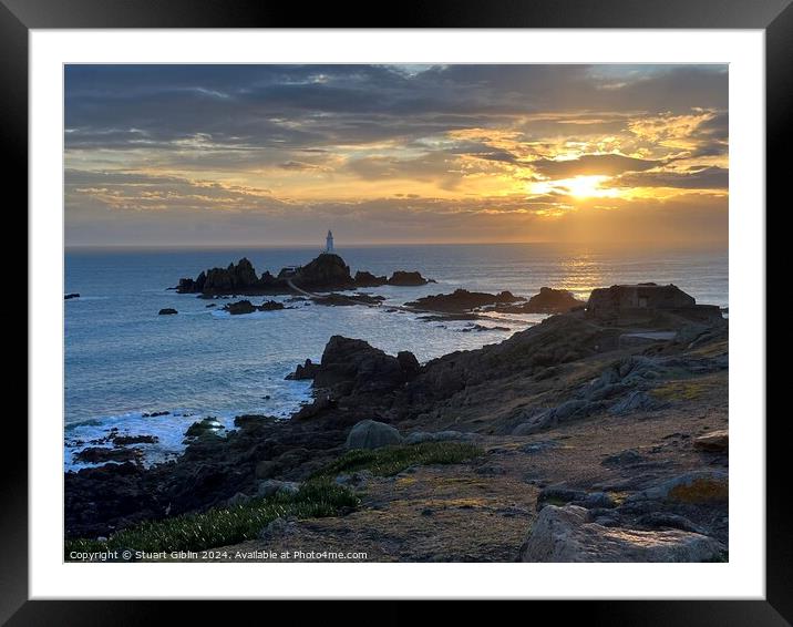 La Corbiere, Jersey Framed Mounted Print by Stuart Giblin