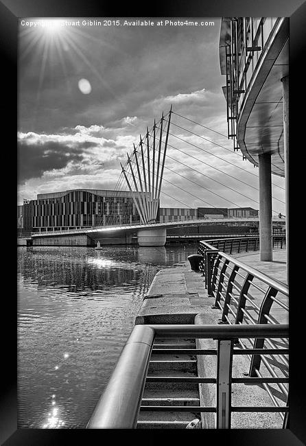  Quays Sun Flare Framed Print by Stuart Giblin