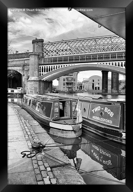 Two Bob Huddlesford moored on at Castlefield Framed Print by Stuart Giblin