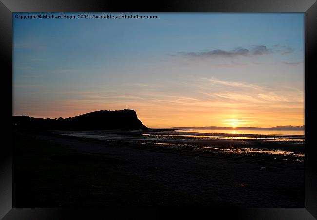  Sunset on the coast of Scotland Framed Print by Michael Boyle