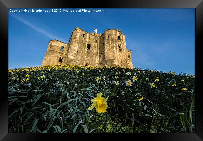  Walkworth castle  Framed Print by christopher gould