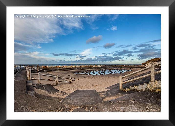  Tynemouth pool Framed Mounted Print by christopher gould